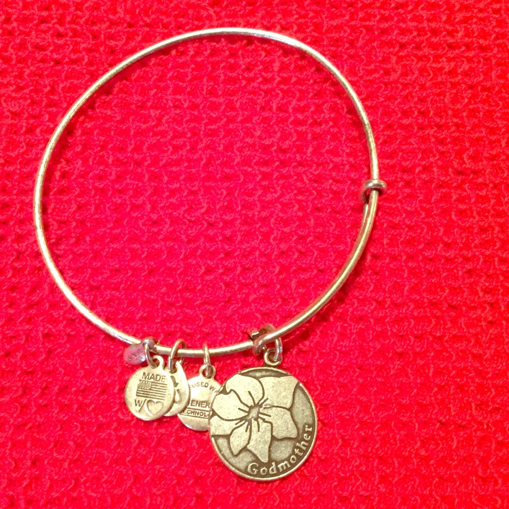 Godmother Alex and Ani silver bracelet